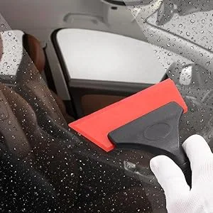 Car Window Squeegee Multi-Purpose Small Squeegee for Home | Window Tint Scrubber for Car Glass Shower Auto Red - Efficient Cleaning