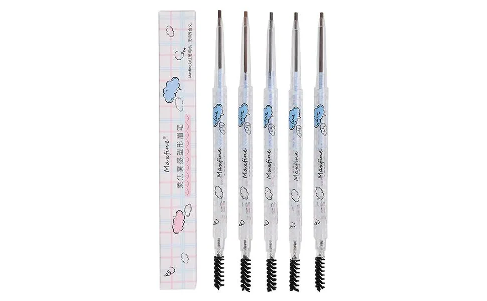 Eyebrow Pencil Waterproof Eyebrow Makeup - High Saturation Waterproof Eyebrow Pencil with Double Head Design Precision Eyebrow Pencil for Commute Frifer 04 Smoke Gray - Eyebrow Pencil