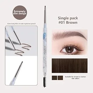 Eyebrow Pencil Waterproof Eyebrow Makeup - High Saturation Waterproof Eyebrow Pencil with Double Head Design Precision Eyebrow Pencil for Commute Frifer 04 Smoke Gray - Sweatproof Eyebrow Pencil