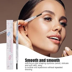 Eyebrow Pencil Waterproof Eyebrow Makeup - High Saturation Waterproof Eyebrow Pencil with Double Head Design Precision Eyebrow Pencil for Commute Frifer 04 Smoke Gray - Versatile Eyebrow Tool