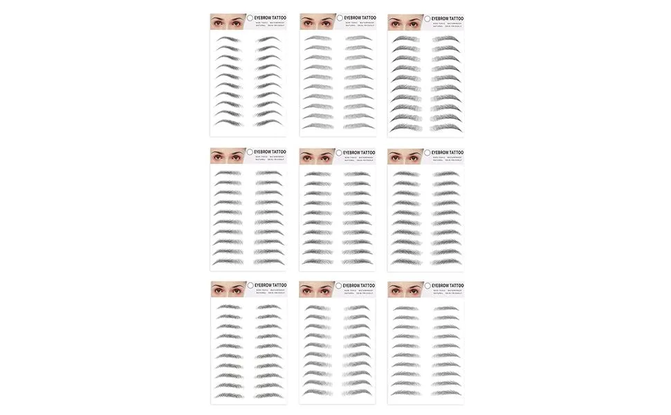 Stick On Eyebrows Eyebrows Waterproof | 3D Peel Off Long Lasting Waterproof Natural False Eyebrows Makeup Sticker For Eyebrow Grooming Shaping Frifer - Eyebrow Stickers - Temporary Brows