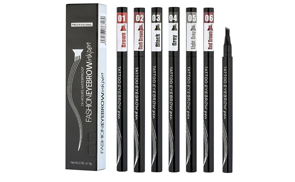 Multi-Fork Eyebrow Multi-Fork Pencils for Realistic Eyebrow Makeup Eyebrow Makeups with Natural Effect for Home Traveling Working Dating Gathering Frifer 3# Black - Eyebrow Pencil with Multi Forks