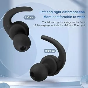 Noise Cancelling Earplugs | Waterproof Reusable Hearing Protection - Reusable Hearing Protection in Flexible Silicone Ear Plugs for Sleeping Noise Cancelling Frifer - Fit the ear canal