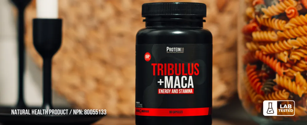 ProteinCo | Tribulus Terrestris & Maca | Natural Energy Performance Testosterone | 90 Capsules - Tribulus Maca