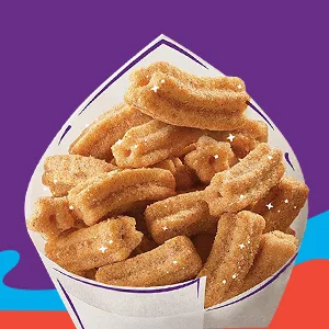 Churros Cinnamon Toast Crunch Breakfast Cereal, Crispy Cinnamon Cereal, 19.3 oz. Family Size Cereal Box 19.3 Ounce (Pack of 1) - Cinnamon Toast Crunch Churros cereal in white wrapping paper.