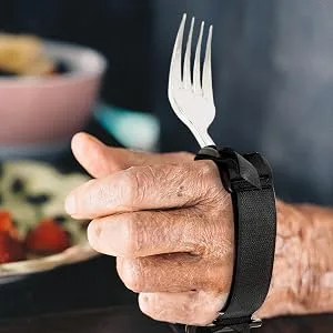 Tableware Use Aid Tool - Eating Assistance Fork Fixer for The Elderly and The Disabled Hand Mobility Silverware Fixer Eating Independently Spoon Fixing Tool for Home Frifer - Flexible and Helpful