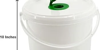 Plastic Utility Bucket with 800 Dry Wipes x 2 Add Your Own Solution - Buckets