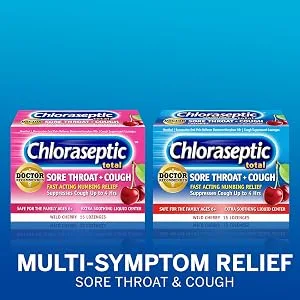 Chloraseptic Sore Throat Spray, Cherry Flavor, 6 fl oz Cherry 6 Fl Oz (Pack of 1) - Chloraseptic