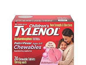 Children's Tylenol Dissolve Powder Packets with 160 mg Acetaminophen, Wild Berry, 18 ct - chew