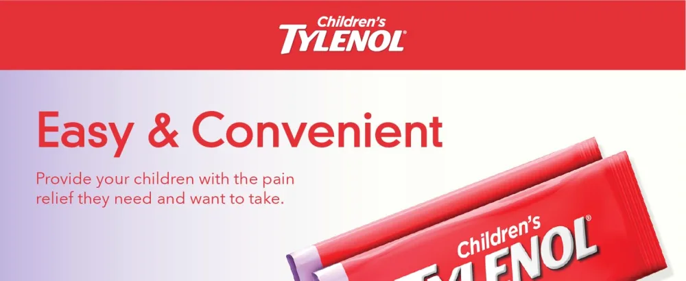 Children's Tylenol Dissolve Powder Packets with 160 mg Acetaminophen, Wild Berry, 18 ct - TYLENOL