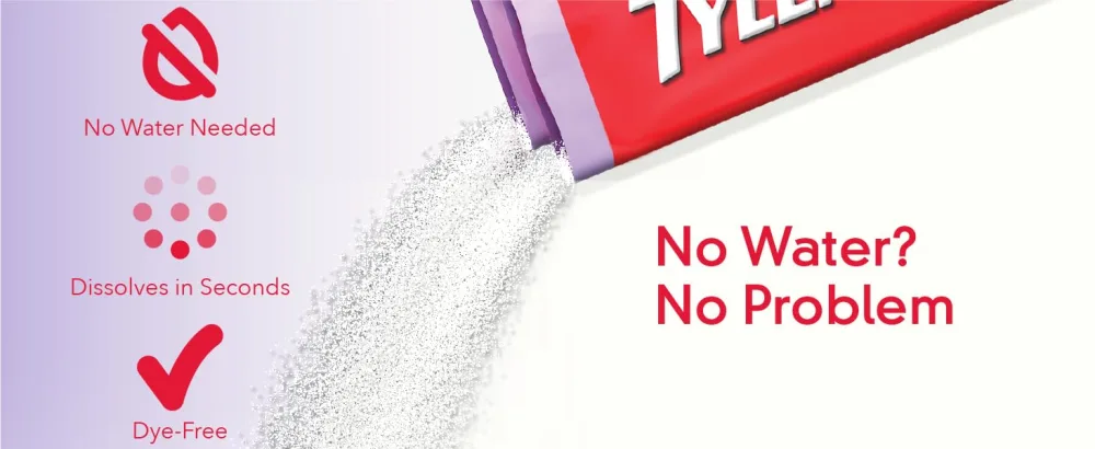 Children's Tylenol Dissolve Powder Packets with 160 mg Acetaminophen, Wild Berry, 18 ct - TYLENOL
