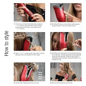 CHI Spin N Curl Ceramic Rotating Curling Iron | 1.25 Curling Iron | Ideal for Shoulder-Length Hair Between 6-16" | Include Cleaning Tool | Matte Black Black 1 Count (Pack of 1) - Spin N Curl, Hair, Wand, Curling, Iron, Style