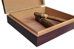 Cherry Finish Spanish Cedar Humidor with Magnet Seal and Humidifier Gel Cherry Analog - product information 3