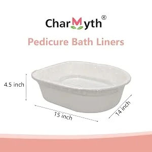 Charmyth Pedi Guard Bath Liners M, Disposable Pedicure Liners, Spa Footsie Clear Pedi Guard Bath Liners for Foot Bath/Spa/Massage Thick Elastic (100PCS/M) 100 Count (Pack of 1) - product information 4