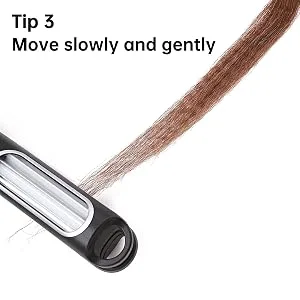 Charites Automatic Hair Crimper Iron for Women, Automatic Crimping Hair Iron for Texture and Volume with Rotating Ceramic Coated Rippled Barrels (Black) - Tip 3 - crimping iron