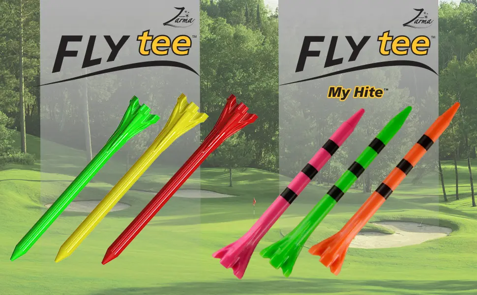 Champ 3-1/4" My Hite FLYtee Stripe Golf Tee, 100 Count White/Blue - FLYTEE MY HITE