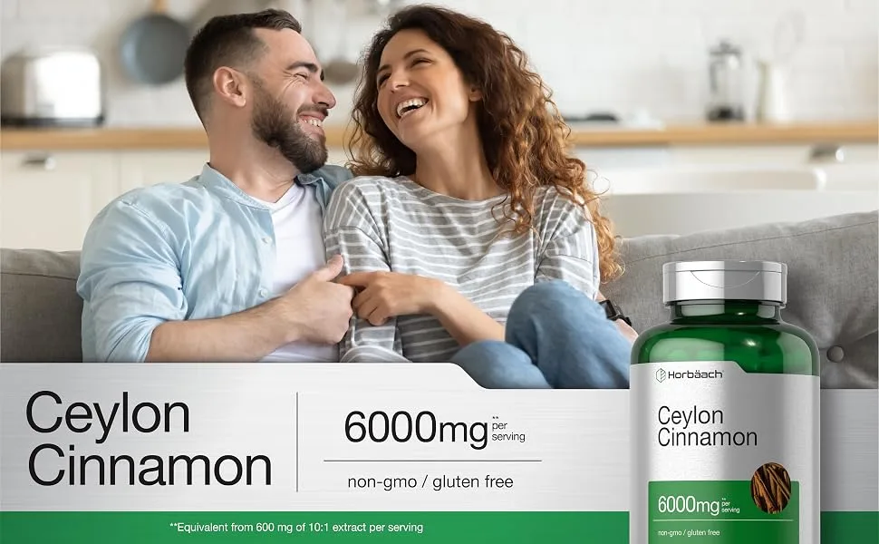 Ceylon Cinnamon Capsules | 6000 mg | 150 Count | Non-GMO & Gluten Free Pills | by Horbaach - ceylon cinnamon
