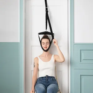 Cervical Neck Traction Device Portable Over Door Device for Neck Pain Relief, Overhead Traction Stretcher Home Physical Therapy for Arthritis, Disc Bulges and Spinal Decompression(Black) - cervical traction device