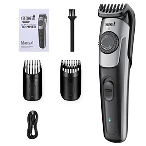 Ceenwes Beard Trimmer & Beard Trimmer for Men Hair Clipper 2 Combs Cleaning Brush Power Adapter Oli Bottle Length Settings with Precision Dial USB Charging - product information 4