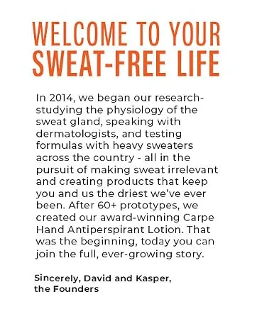 Carpe Antiperspirant Hand Lotion, A dermatologist-recommended, non-irritating, smooth lotion that helps stops hand sweat, Great for hyperhidrosis 1.35 Fl Oz (Pack of 1) - product information 2