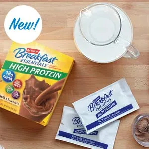 Carnation Breakfast Essentials High Protein Powder Drink Mix, Rich Milk Chocolate, 8 Count per pack, 10.56 Ounce (Pack of 6) (Packaging May Vary) - High Protein Powder