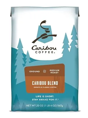 Caribou Coffee, Medium Roast Ground Coffee - Caribou Blend 20 Ounce Bag - Caribou Coffee Caribou Blend - Product Image