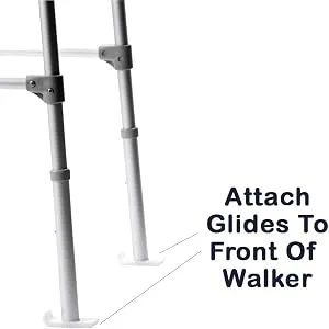 Carex Walker Glides - Universal Walker Skis Glides - Skis for Walkers, Fits Most Walkers, Includes 1 Pair(2 Glides), 1 1/8 Inch - WALKER SKI GLIDES