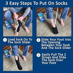 Carex Sock Aide Device for Seniors - Sock Assist Device for Elderly and Sock Helper for Seniors, Disabled, Great Sock Device to Put Socks On - SOCK AID