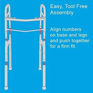 Carex Folding Walker for Seniors, Adult Walker, Portable Medical Walker with Adjustable Height, 30-37 Inches - folding walker