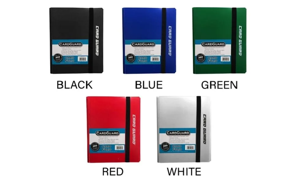 CardGuard Trading Card Pro-Folio, 9-Pocket Side-Loading Pages,, Red - CardGuard