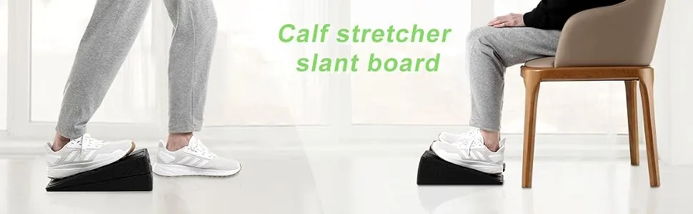 Calf Stretcher, 3pcs Slant Board for Physical Therapy Leg Exercisers, Adjustable Knee Wedge, Mobilization Wedge for Stretching, Leg Extender, Calf Extender - calf stretcher slant board