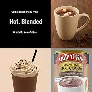Caffe DVita Sugar Free Hot Cocoa 10 oz. can - product information 3