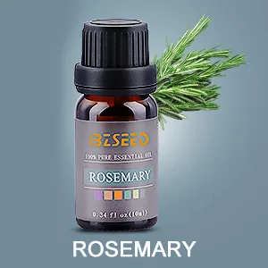 BZseed Essential Oil Diffuser Set, 550ml Aromatherapy Diffuser with Measuring Cup, Cool Mist Humidifier, 4 Timer and 7 Color Lights, Waterless Auto-Off, Wood Grain Diffuser High Output for Home Upgraded Black - Rosemary