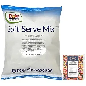 By The Cup Rainbow Sprinkles intended for and includes Orange Lactose-Free Soft Serve Mix 4.4 Pound Bulk Bag - product square