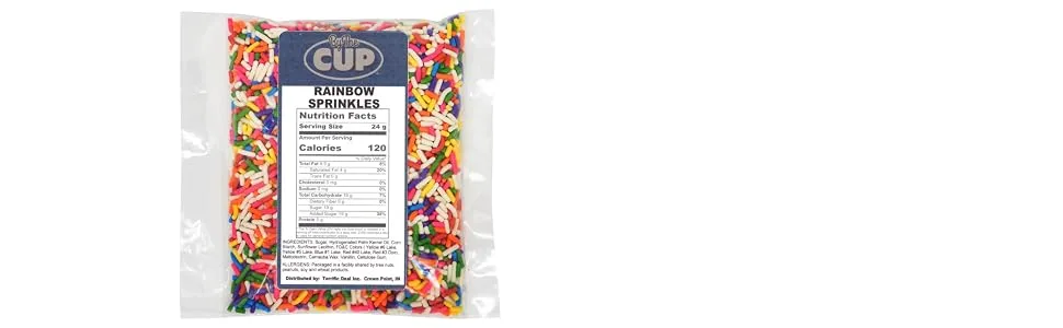 By The Cup Rainbow Sprinkles intended for and includes Orange Lactose-Free Soft Serve Mix 4.4 Pound Bulk Bag - sprinkles banner