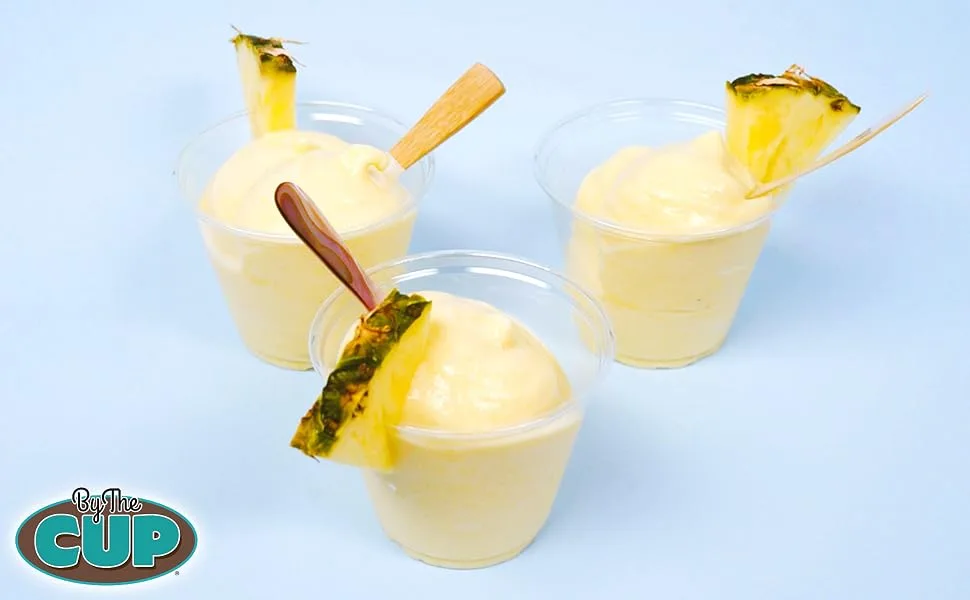 By The Cup Mood Spoons used with & includes (1) Dole Pineapple Lactose-Free Soft Serve Mix, 4.40 Pound Bag - header