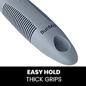 BunMo Adaptive Utensils for Elderly/Arthritis/Weak Hand Grip & Handicapped - Convenient Travel Pouch (4 Piece Set) - bunmo_adaptive_utensils_thick