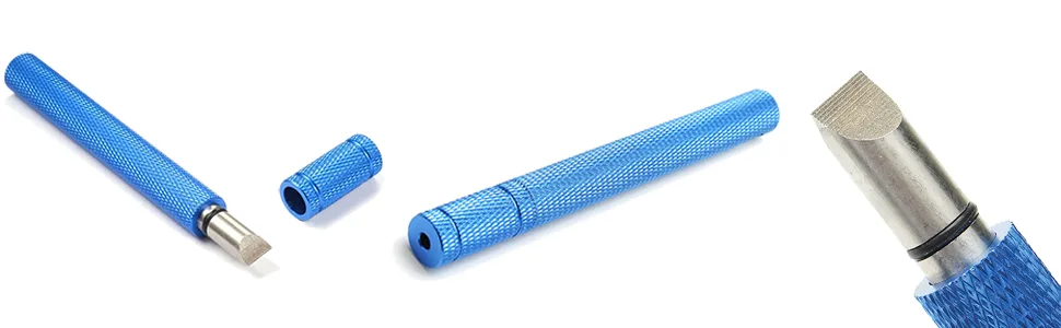 Bulex Golf Club Groove Sharpener, Re-Grooving Tool and Cleaner for Wedges & Irons - Generate Optimal Backspin - Suitable for U & V-Grooves blue - product information 3