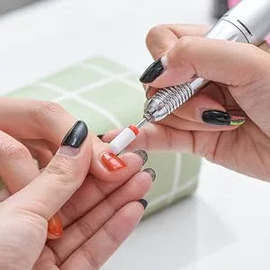Bulex 7pcs Nail Drill Bits for Acrylic Nails - 3/32 Professional Ceramic Nail Drill Bit Set for Cuticle Acrylic Gel Nail Polishing Manicure - Bulex Ceramic Nail Drill Bit 6