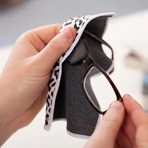 Buff Quick Cloth  2 Pack with Case | Microfiber Cloth for Eyeglasses, Phones, Tablets, Lenses | Double Sided Ultrafine Microfiber (Camo) - Streak Free Microfiber Lens Cleaning Cloth
