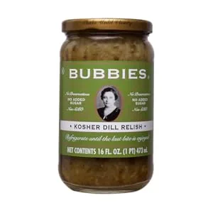 Bubbies Pure Kosher Dill Pickle 33.0 OZ(Pack of 1) - Bubbies Kosher Dill Relish