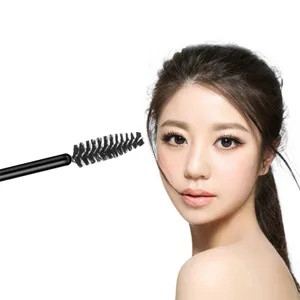 BTYMS 100 Pcs Disposable Eyelash Spoolies Brush Mascara Applicator Lash Wand Lashes Brush Eyebrow Spooly for Extension Black 100 Count (Pack of 1) - product information 2