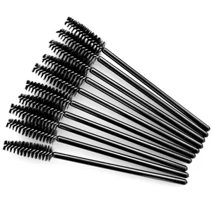 BTYMS 100 Pcs Disposable Eyelash Spoolies Brush Mascara Applicator Lash Wand Lashes Brush Eyebrow Spooly for Extension Black 100 Count (Pack of 1) - product information 5