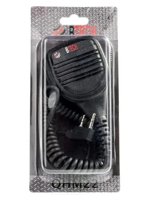 BTECH QHM22 Platinum Series IP54 Rainproof Shoulder Speaker Mic for BaoFeng, BTECH, Kenwood Radios Single QHM22 Single PTT Speaker Mic - arcshell baofeng btech anytone shoulder kenwood speaker mic