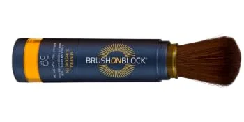 Brush On Block Mineral Sunscreen Powder, Refillable Broad-Spectrum SPF 30, Safe for Sensitive Skin, UVA UVB Face Protection, Natural, Reef Friendly (Translucent) Translucent Single - powder