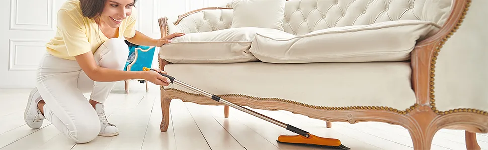 Broom and Dustpan Set with Long Handle - Kitchen Brooms and Stand Up Dust Pan Magic Combo Set for Home - Lobby Broom with Rotation Head and Standing Dustpan for Floor Cleaning - product information 4