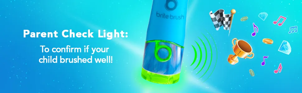 BriteBrush - GameBrush - The Interactive Smart Kids Toothbrush, 1 Count - Parent Check Light