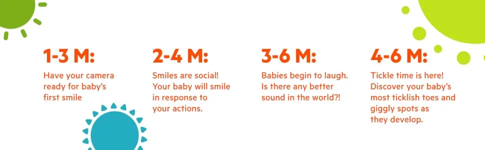 Bright Starts Baby Rattle & BPA-Free Teether Toy, Ages 3 Months+ Grab & Spin Rattle - growth development milestones bright starts encourages
