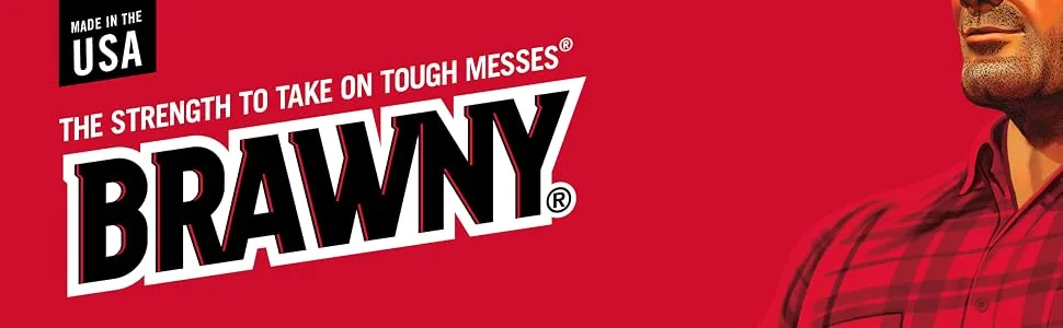 Brawny Tear-A-Square Paper Towels, 2 Double Rolls  4 Regular Rolls - poster 1