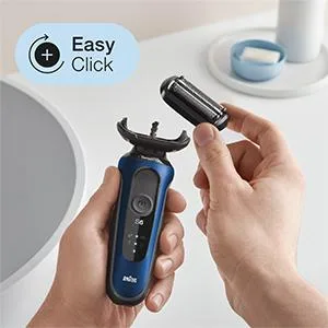 Braun Series 5 Electric Shaver Replacement Head, Easily Attach Your New Shaver Head, Compatible with All New Generation Series 5/6 Electric Shavers, 53B, Black - How to replace your shaver head